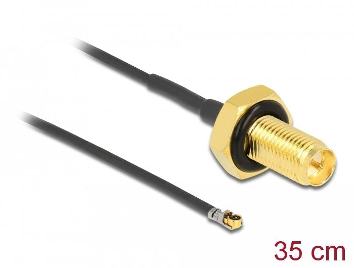 EAN 4043619126590 - DeLOCK 12659 cable coaxial 0,35 m Negro imagen 2