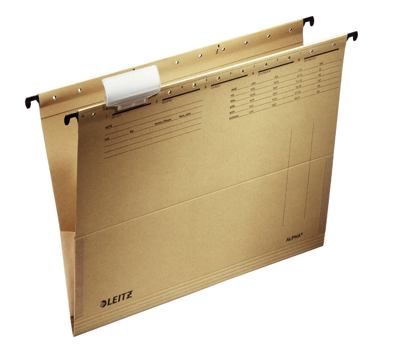 EAN 4002432406753 - Leitz ALPHA archivador colgante Cartón, Metal A4 Marrón imagen 2