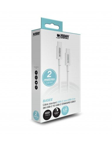 EAN 3760170881768 - Urban Factory CAB02UF cable USB USB 3.2 Gen 1 (3.1 Gen 1) 2 m USB C 5 Gbit/s Blanco imagen 4