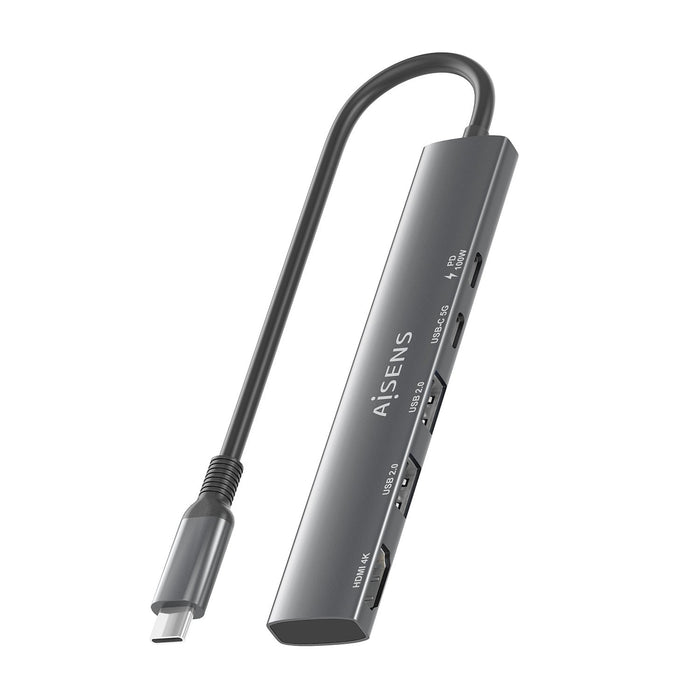 EAN 8435739903117 - AISENS ASUC-5P022-GR base para portátil y replicador de puertos Alámbrico USB 3.2 Gen 1 (3.1 Gen 1) Type- imagen 8