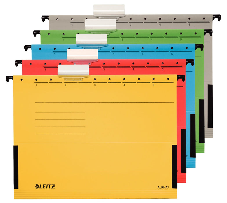 EAN 4002432332267 - Leitz Alpha archivador colgante Cartón A4 Amarillo 5 pieza(s) imagen 3