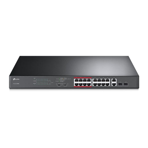 EAN 6935364099824 - TP-Link TL-SL1218MP switch No administrado Fast Ethernet (10/100) Energía sobre Ethernet (PoE) Negro imagen 1