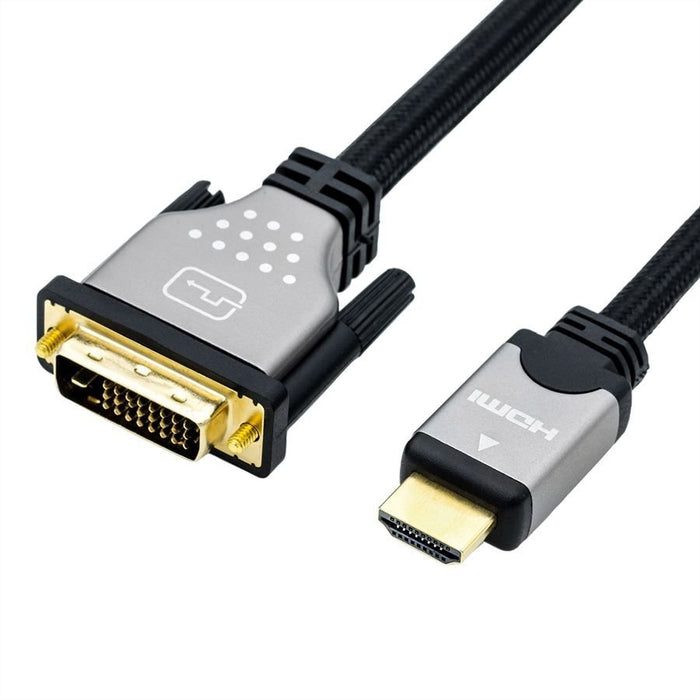 EAN 7611990176557 - ROLINE 11.04.5876 adaptador de cable de vídeo 1,5 m HDMI tipo A (Estándar) DVI-D Negro, Plata imagen 1