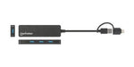 EAN 0766623180863 - Manhattan 180863 hub de interfaz USB 3.2 Gen 1 (3.1 Gen 1) Type-A + Type-C 5000 Mbit/s Negro imagen 2