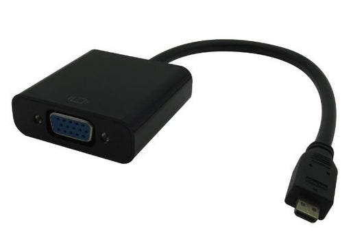 EAN 5712505706459 - Microconnect HDMIDVGAB adaptador de cable de vídeo 0,25 m HDMI tipo D (Micro) VGA (D-Sub) Negro imagen 1