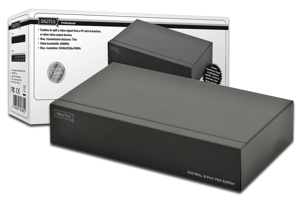 EAN 4016032323822 - Digitus DS-42130 divisor de video VGA 8x VGA imagen 1