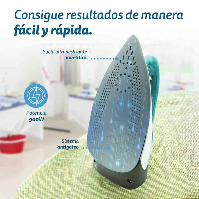 EAN 8426156015668 - Grunkel PLV-900 plancha Plancha vapor-seco Suela antiadherente 900 W Blanco, Azul imagen 2