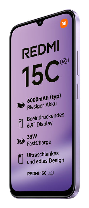 EAN 6932554459567 - Xiaomi Redmi 15C 17,5 cm (6.9") 5G USB Tipo C 4 GB 128 GB 6000 mAh Púrpura imagen 4