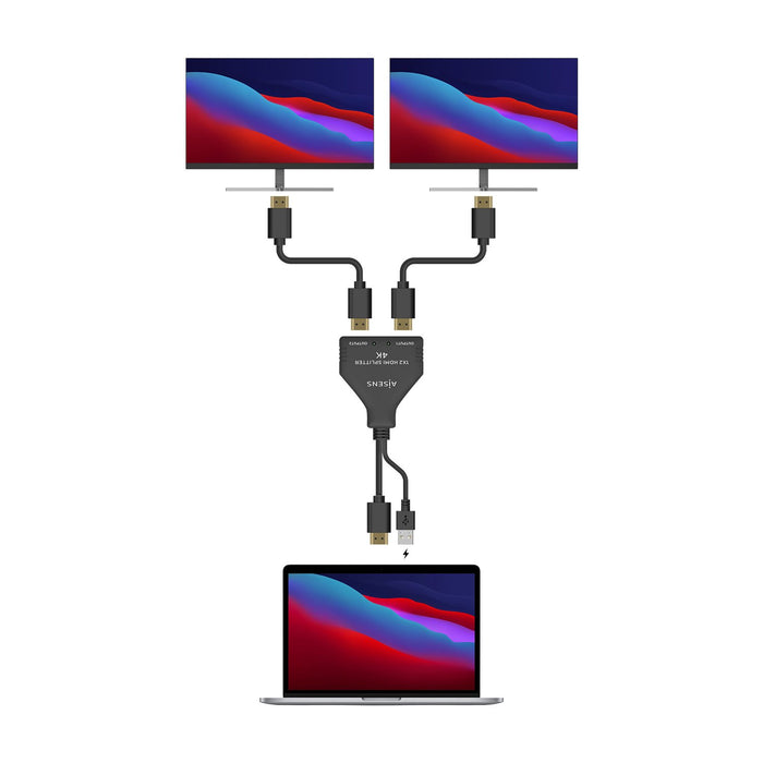 EAN 8436574707663 - AISENS A123-0654 divisor de video 2x HDMI imagen 3