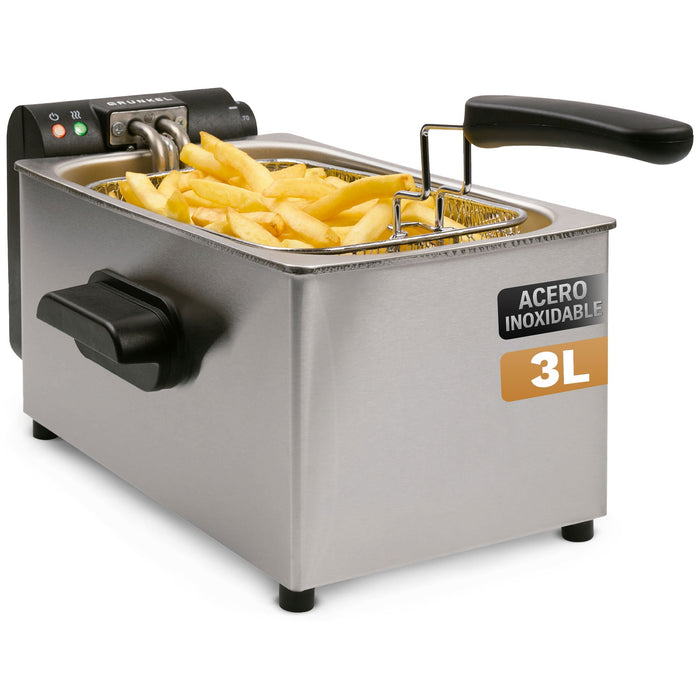EAN 8426156018812 - Grunkel FRYPRO-3SS freidora Sencillo 3 L Independiente 2000 W Acero inoxidable imagen 1