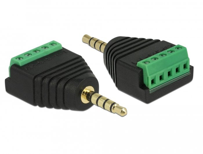 EAN 4043619659470 - DeLOCK 65947 cambiador de género para cable 3.5 mm Terminal Block Negro, Verde imagen 1