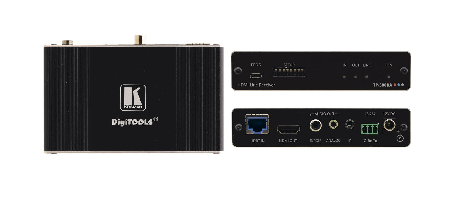 EAN 7291063084684 - Kramer Electronics TP-580RA extensor audio/video Receptor AV Negro imagen 1