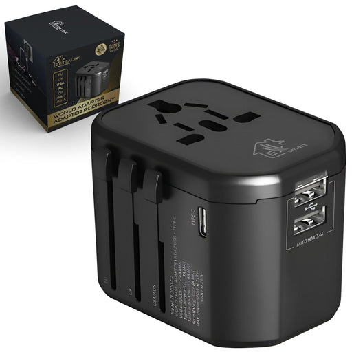 EAN 5906168634338 - Extralink „ Smart Life“, skirta ES/JK/JAV/AU/CH + USB-C USB-A keliautojams imagen 1