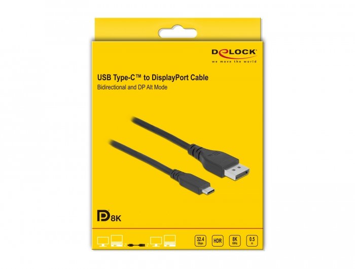 EAN 4043619860371 - DeLOCK 86037 adaptador de cable de vídeo USB Tipo C Negro imagen 3