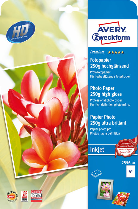 EAN 4004182410158 - Avery Premium Inkjet Fotopapier papel para impresora de inyección de tinta A4 (210x297 mm) De alto brillo imagen 1