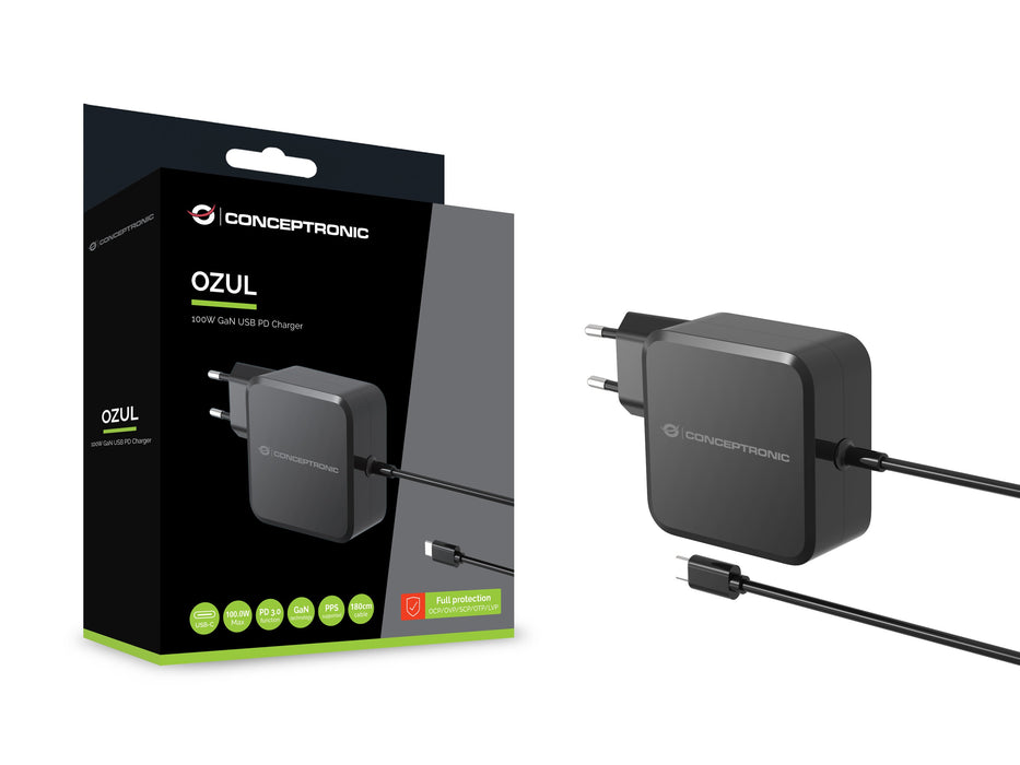 EAN 4015867235614 - Conceptronic OZUL05BE cargador de dispositivo móvil Universal Negro Corriente alterna Interior imagen 3