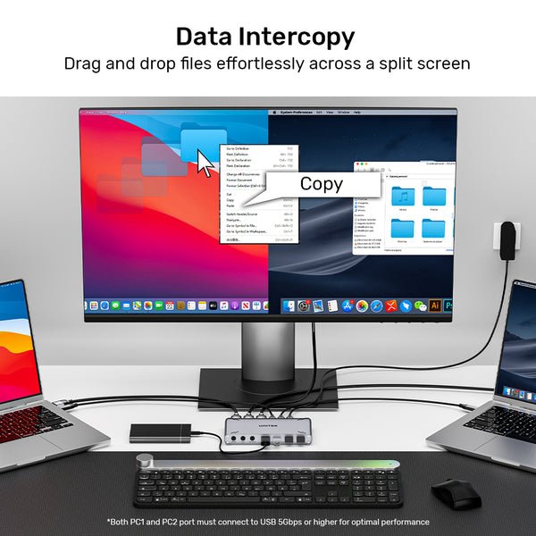 EAN 4894160058133 - UNITEK D1118AGY01-EU interruptor KVM Gris imagen 5