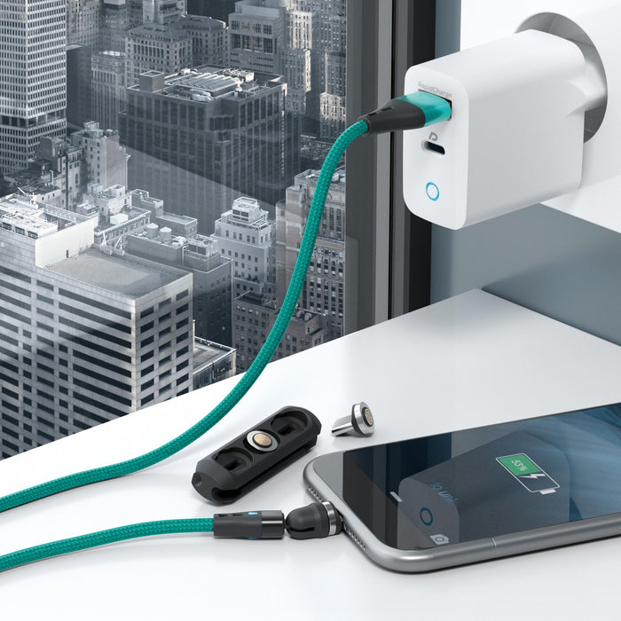 EAN 4040895011626 - RealPower MagneticCharge3 cable USB 1 m USB A Verde imagen 5