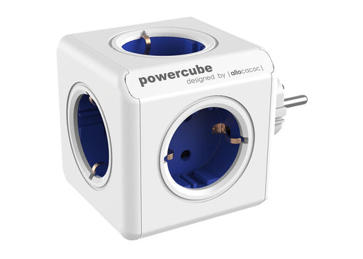 EAN 8718444085638 - Allocacoc PowerCube Original base múltiple 5 salidas AC Interior Azul, Blanco imagen 1