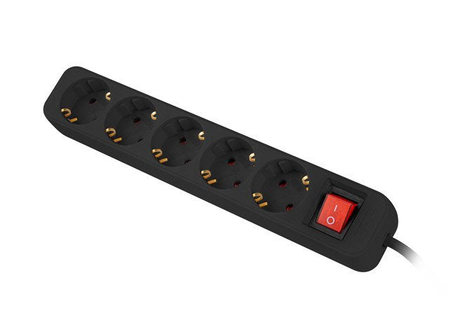 EAN 5901969429176 - Lanberg PS1-05F-0300-BK base múltiple 3 m 5 salidas AC Interior Negro imagen 1