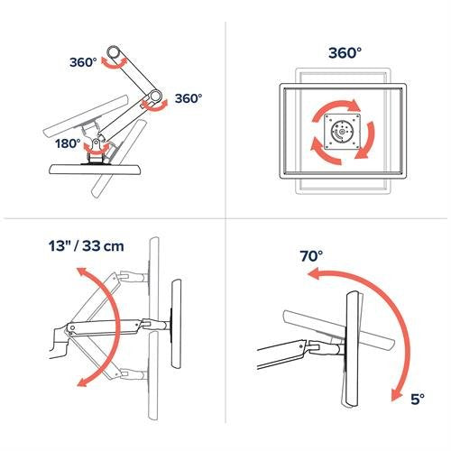 EAN 0698833011531 - Ergotron LX Series LX Wall Mount LCD Arm 86,4 cm (34") Pared Aluminio imagen 3