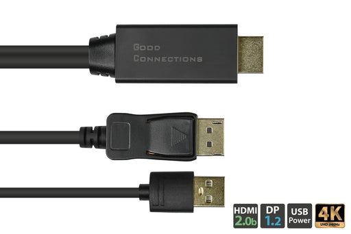 EAN 4014619603398 - Alcasa HDMI-DP020 adaptador de cable de vídeo 2 m HDMI tipo A (Estándar) DisplayPort Negro imagen 2