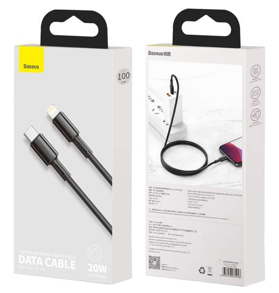 EAN 6953156231917 - Baseus CATLGD-01 cable de conector Lightning 1 m Negro imagen 1
