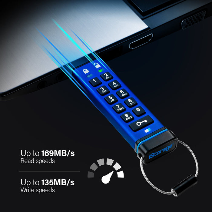 EAN 5060220251137 - iStorage datAshur Pro unidad flash USB USB tipo A 3.2 Gen 1 (3.1 Gen 1) Azul imagen 4