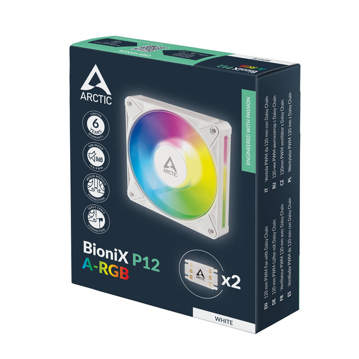 EAN 4895265001048 - ARCTIC BioniX P12 A-RGB Carcasa del ordenador Ventilador 12 cm Blanco 1 pieza(s) imagen 8