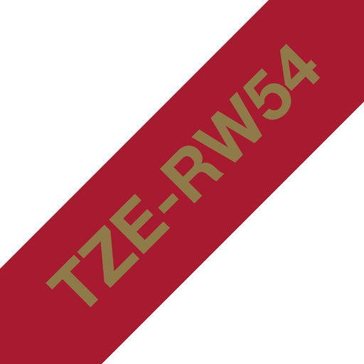 EAN 4977766801928 - Brother TZE-RW54 cinta para impresora de etiquetas Oro sobre rojo imagen 1