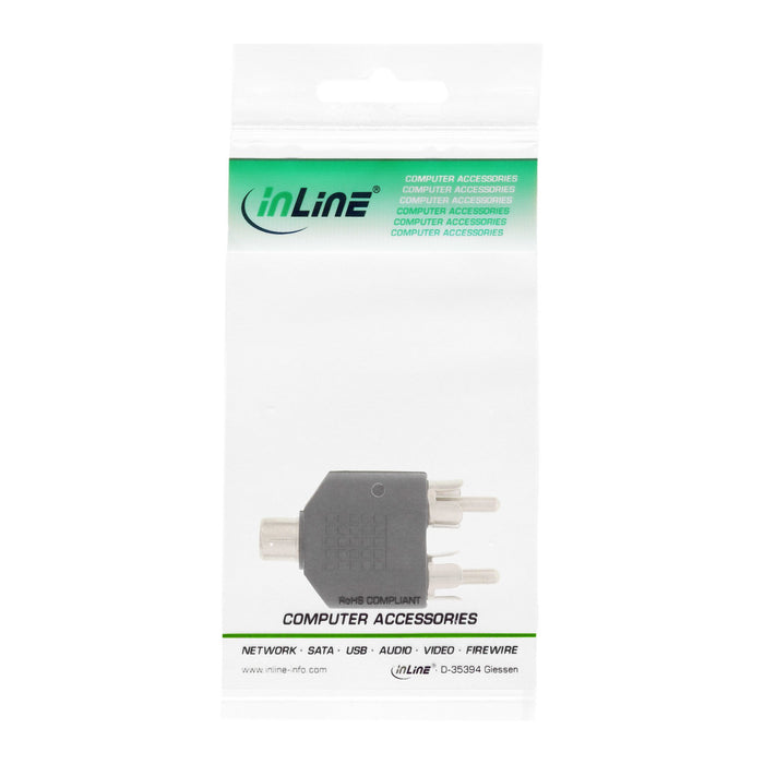 EAN 4043718037834 - InLine 99311 cambiador de género para cable Cinch female 2xRCA Negro imagen 3
