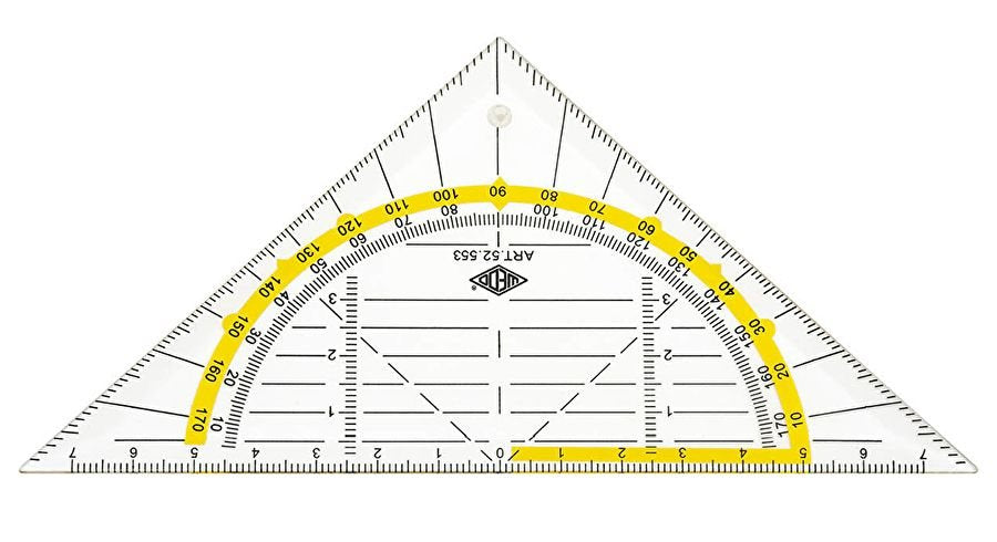EAN 4003801863764 - Wedo 52 553 triángulo Plástico Transparente, Amarillo 1 pieza(s) imagen 1