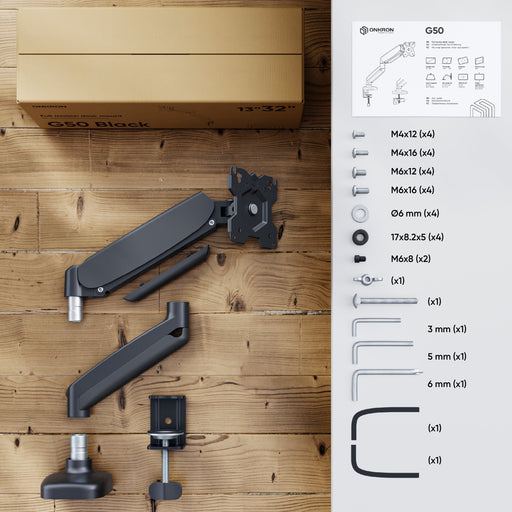 EAN 4603728443461 - ONKRON G50 81,3 cm (32") Escritorio Negro imagen 2