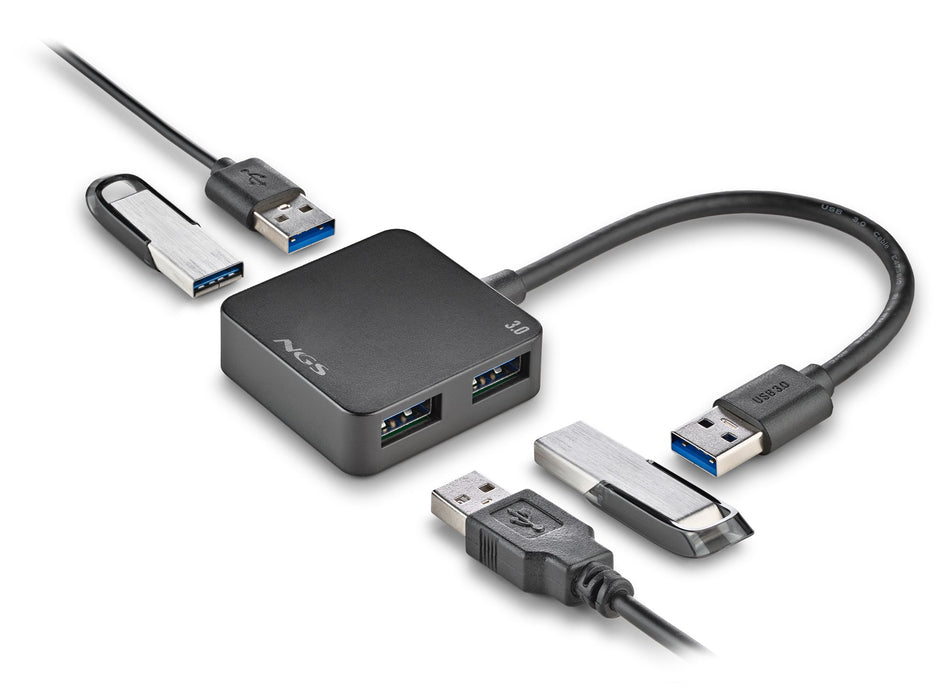 EAN 8435430626001 - NGS IHUB 3.0 TINY USB 3.2 Gen 1 (3.1 Gen 1) Type-A 5000 Mbit/s Negro imagen 4