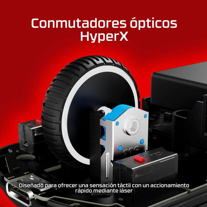 EAN 0198415001658 - HyperX Pulsefire Saga Pro Wireless Gaming Mouse ratón Juego Ambidextro RF Wireless + Bluetooth + USB Type imagen 3