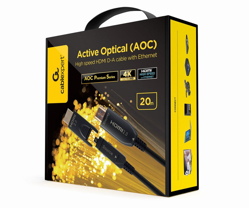 EAN 8716309129114 - Gembird CCAP-HDMIDD-AOC-30M cable HDMI HDMI Type-A/HDMI Type-D Negro imagen 1