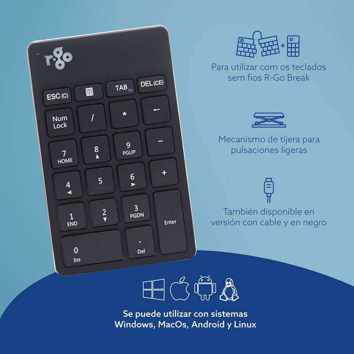 EAN 8719274491569 - R-Go Tools RGOCONMWLBL teclado numérico Universal imagen 7