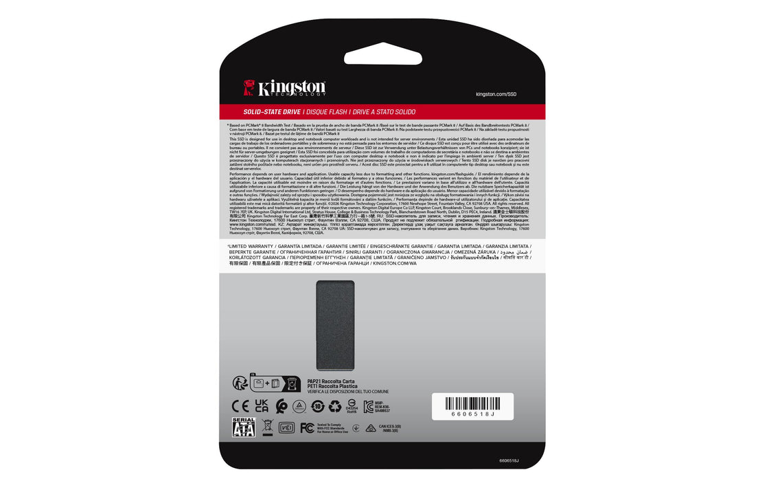 EAN 0740617277357 - Kingston Technology A400 960 GB 2.5" Serial ATA III TLC imagen 5