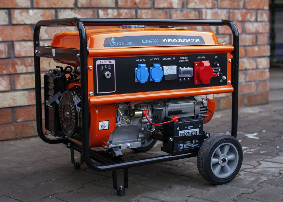 EAN 5905090330714 - Extralink EX.30714 motor-generador 7000 W 25 L Gasolina Negro, Naranja imagen 5