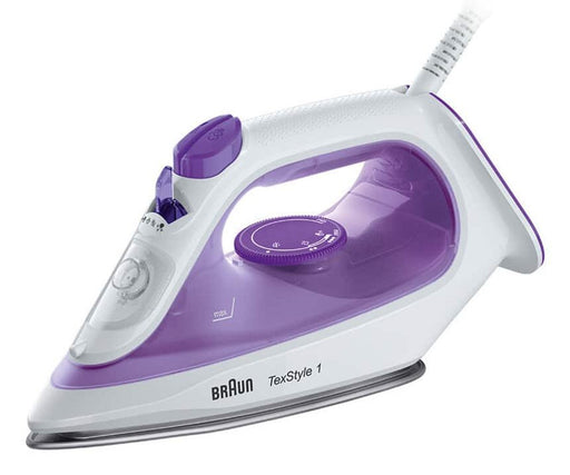 EAN 8021098000811 - Braun TexStyle 1 SI 1080 Plancha vapor-seco Suela de cerámica 2000 W Negro, Púrpura imagen 1