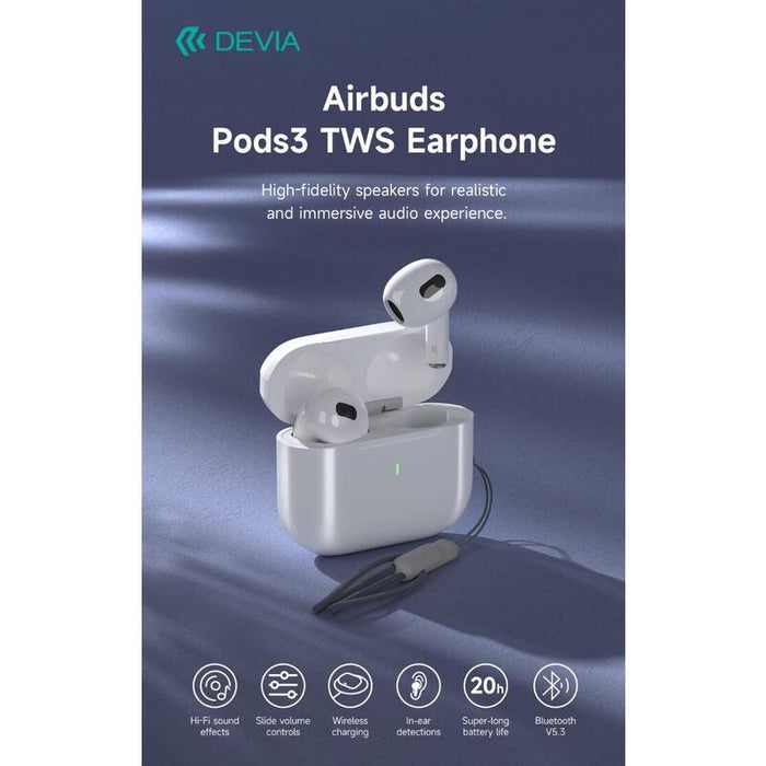 Earbuds Pods3 Tws Em410 Bluetooth 5.3 With Wireless Charg.