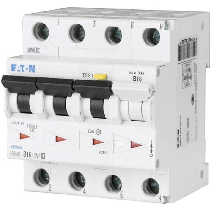 Eaton Frbm6-B16 3n 003-A Fi Ls 170988 16a 30ma Ls-Kennlinie-B 3p+N Fi-Char:A