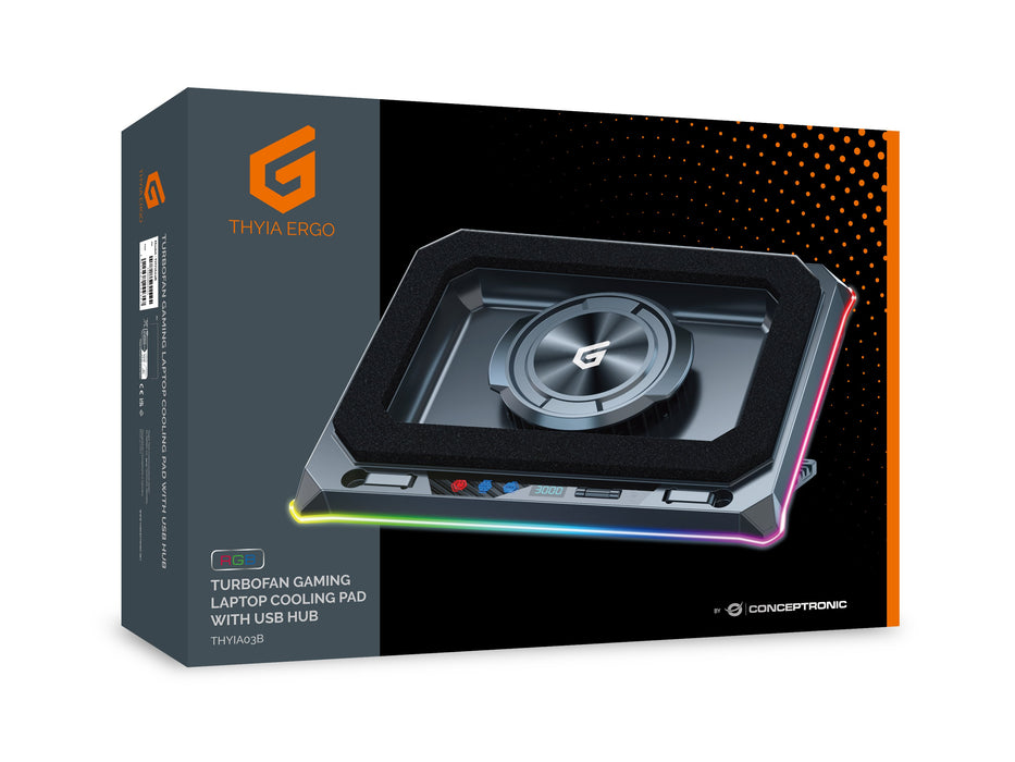 EAN 4015867244357 - Conceptronic THYIA03B almohadilla fría 48,3 cm (19") 2400 RPM Negro imagen 2