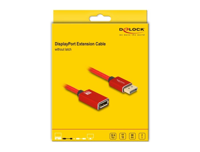 EAN 4043619810826 - DeLOCK 81082 cable DisplayPort 2 m Rojo imagen 3