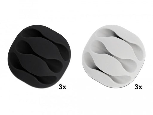 EAN 4043619183463 - DeLOCK 18346 organizador de cables Escritorio/pared Soporte para cables Negro, Blanco 6 pieza(s) imagen 2