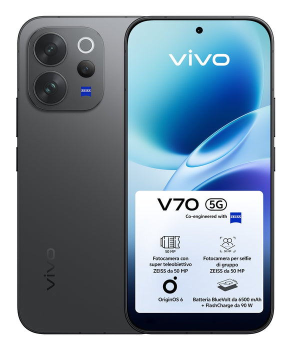 EAN 6932204518514 - VIVO V70 16,7 cm (6.59") SIM doble Android 16.0 5G USB Tipo C 8 GB 256 GB 6500 mAh Negro imagen 2
