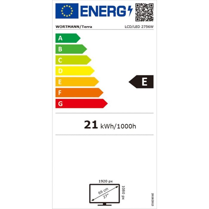 EAN 4039407073139 - TERRA 3030207 pantalla para PC 68,6 cm (27") 1920 x 1080 Pixeles Full HD LED Negro imagen 11