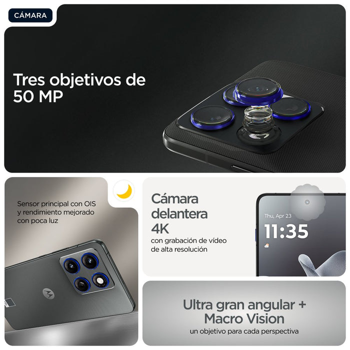 EAN 0840493603360 - Motorola edge 70 17 cm (6.7") SIM doble Android 16.0 5G USB Tipo C 12 GB 512 GB 4800 mAh Gris imagen 15