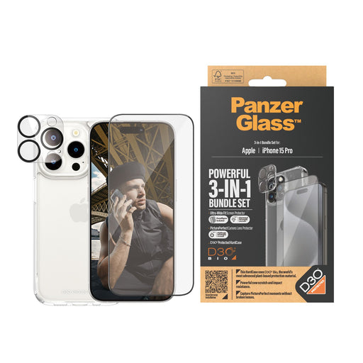 EAN 5711724211737 - PanzerGlass ® 3-in-1 Bundle iPhone 15 Pro Protector de pantalla Apple 1 pieza(s) imagen 2