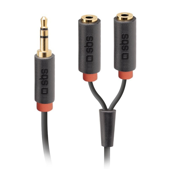 EAN 8018417212093 - SBS TECABLESPLITTER cable de audio 0,2 m 3,5mm 2 x 3.5mm Negro imagen 1